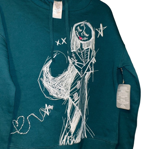 The Nightmare Before Christmas Sally Teal Pullover Hoodie Adult M - Picture 2 of 4